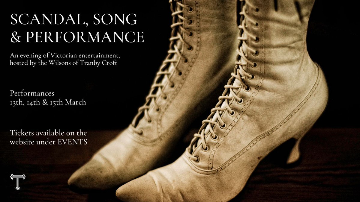 🎩🎭 SCANDAL, SONG &amp; PERFORMANCE 
🗓️ 13th, 14th &amp; 15th March.
Join us in celebrating the 150th anniversary of Tranby Croft with a night of Victorian entertainment. Step back in time to the grandeur of 1890. 

More info &amp; booking:
buff.ly/48NKfnc

#TranbyCroft150 🥳🎩
