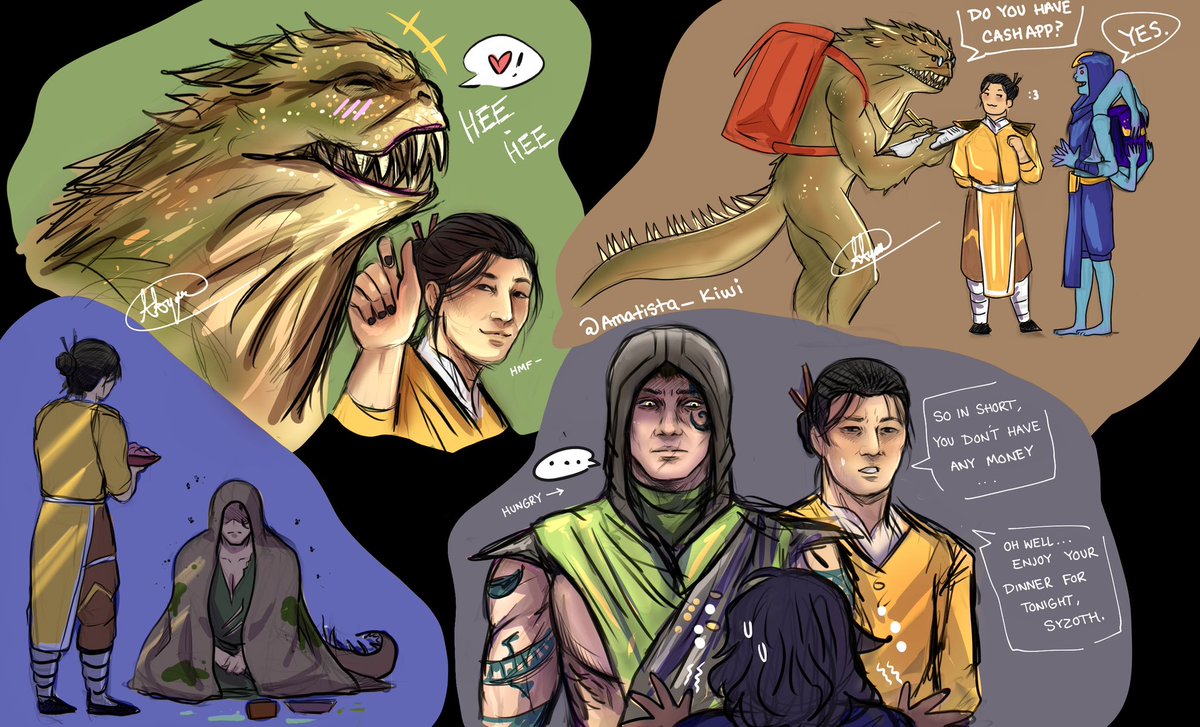 WHAT IF Shang Tsung found Syzoth and they became traveling merchants???? 

#ShangTsung #Syzoth #reptile #Kollector #Mk1 #mortalkombat #digitalart #au