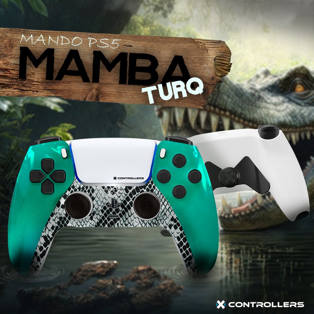 X_Controllers's tweet photo. 🚨 ¡NO TE LO PIERDAS!🚨 Por que hoy presentamos el nuevo mando MAMBA TURQ🐍 ¡Disponible en la sección X-Drops! Corre que vuelan🤯

Etiqueta a quien le regalarias este mando!🥳🔝

#xcontrollers #mandospersonalizados #gaming #ps4 #ps5 #xdesign #xpro #xc #xchairs https://t.co/HuZdwpzFPt