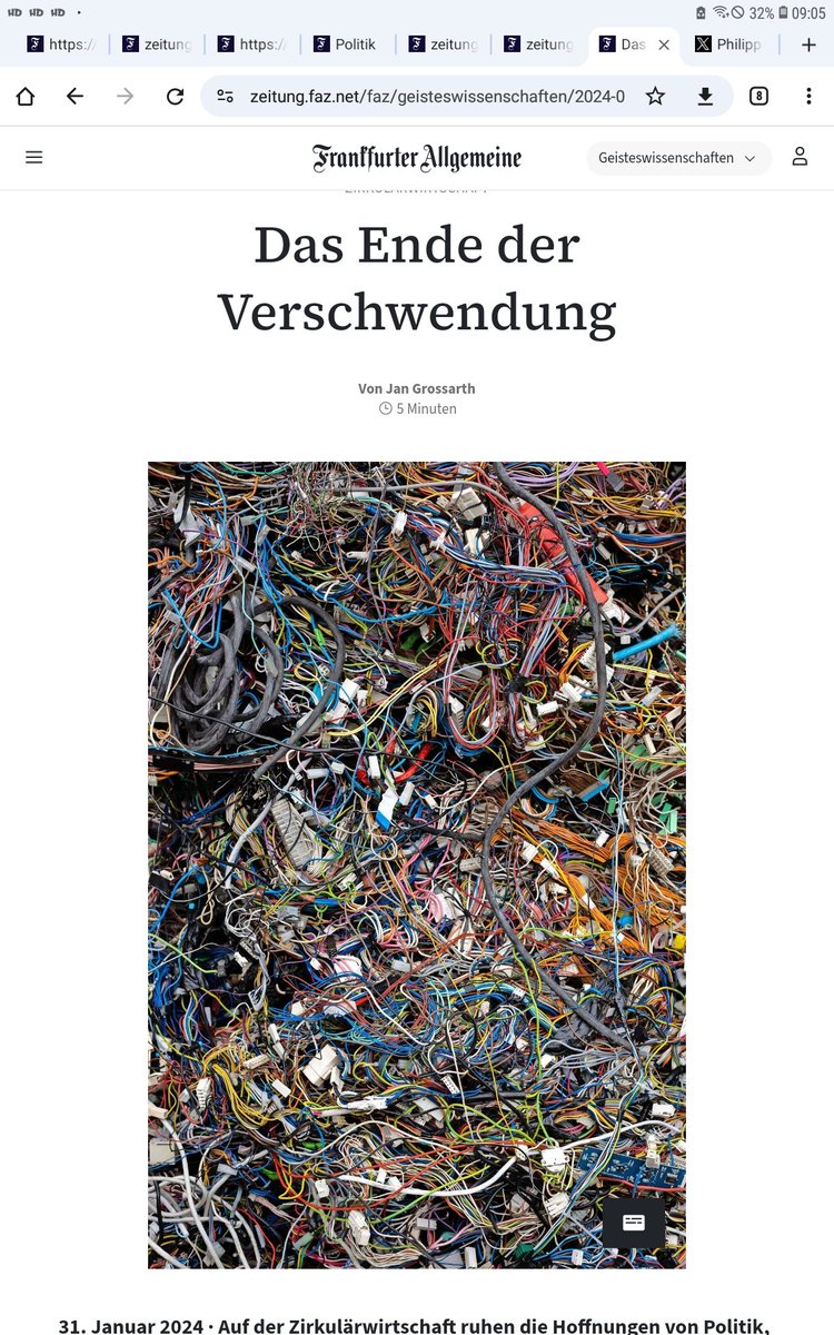 Wenn wir schon beim Bauen/Konstruieren daran denken, wie wir Rohstoffe wiederverwerten, wird eine #Kreislaufwirtschaft realistisch. @_grossarth schreibt @faznet über eine Idee, die von Scholz bis Biden viele (leider sehr spät) begeistert: zeitung.faz.net/faz/geisteswis…