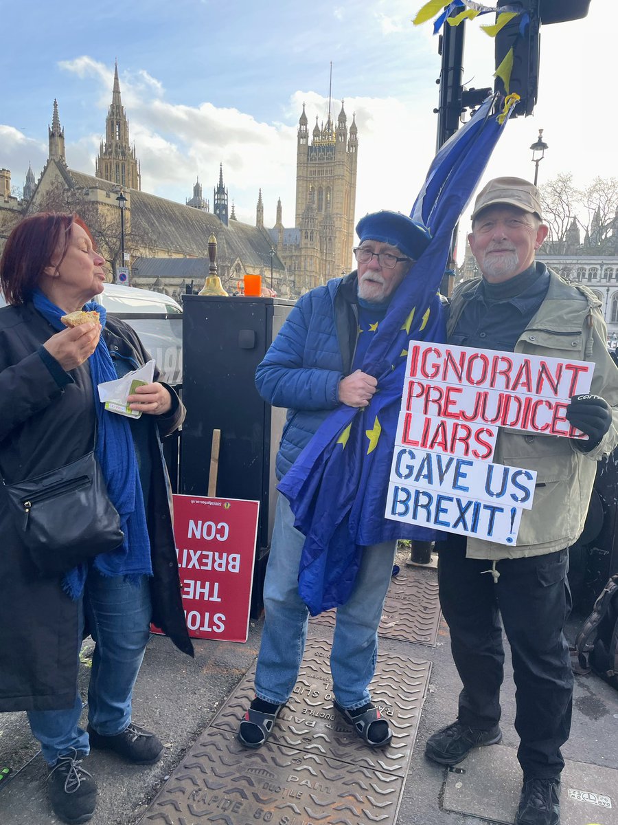 csibike1's tweet photo. If you're in London today, join us for a day of action at Parliament to mark 4 Years of failure since we left the EU.
#RejoinEU is when, not if. It's inevitable!
#Brexit4 #BrexitBrokeBritain
#DeathByBrexit #RejoinEMA to assure medicine supply chain https://t.co/JzDcMGrAGL