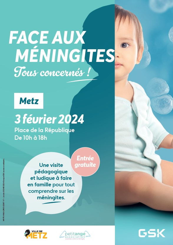 GSK_FR's tweet photo. Venez vous informer de manière pédagogique sur les #méningites à méningocoque. Avec @contremeningite et @MairiedeMetz, nous vous donnons RDV ce samedi, place de la République !
Pour en savoir plus 👉 https://t.co/2QN4svO0gb https://t.co/BYvNDUgWrE