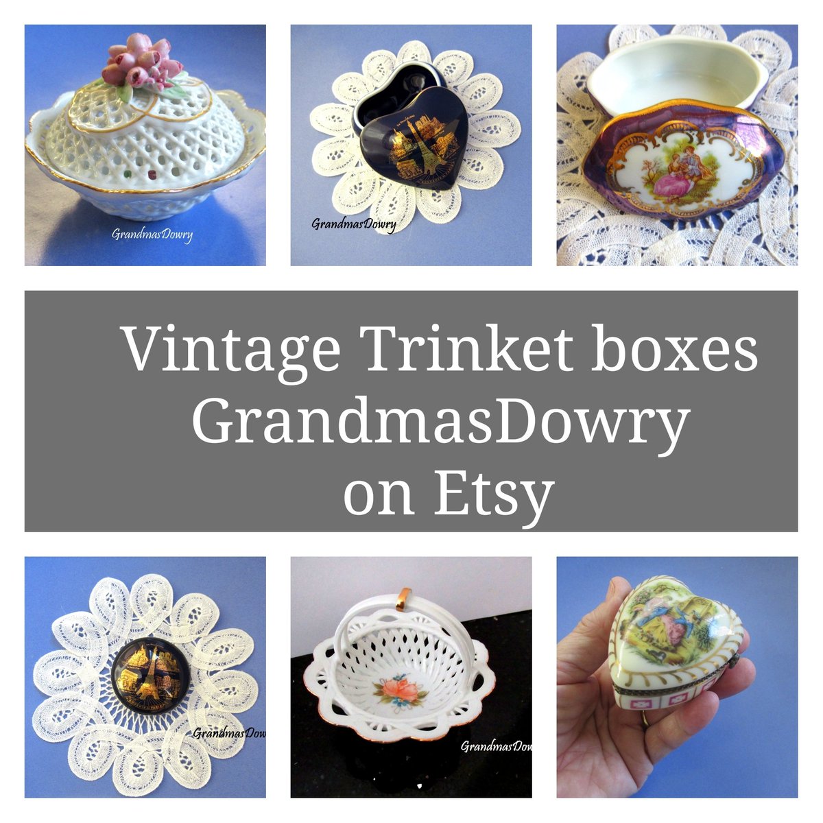 GrandmasDowry's tweet photo. Check out my #shop for #vintage jewelry boxes, trinkets, and more.
Visit https://t.co/6B1PJgrwb9 and enjoy our #sale #vintage #collectibles #vintagelinen #TrinketBox #porcelaincollection https://t.co/4pmCFAsTBX
