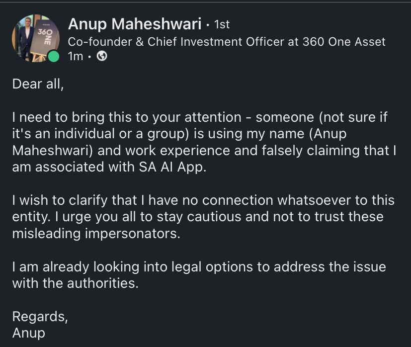 Anup Maheshwari tweet media