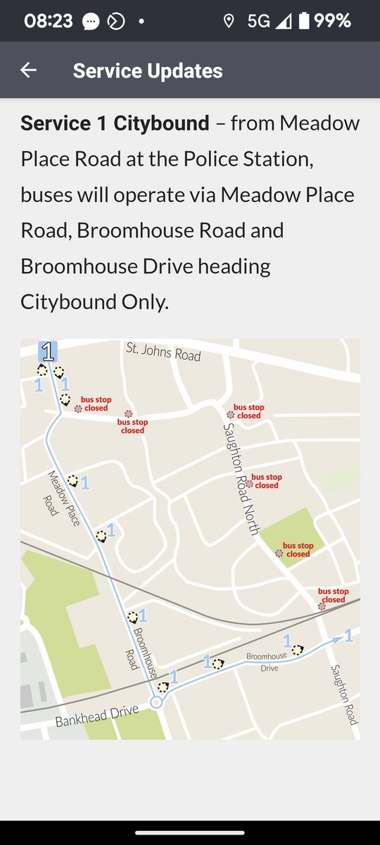 munkiepus's tweet photo. Hey @on_lothianbuses you need to let your drivers know that they've to stop on meadow place road for this no. 1 diversion. The first one went right past at the stop the second one did stop but said they were told not to https://t.co/n3wh7SKCRk