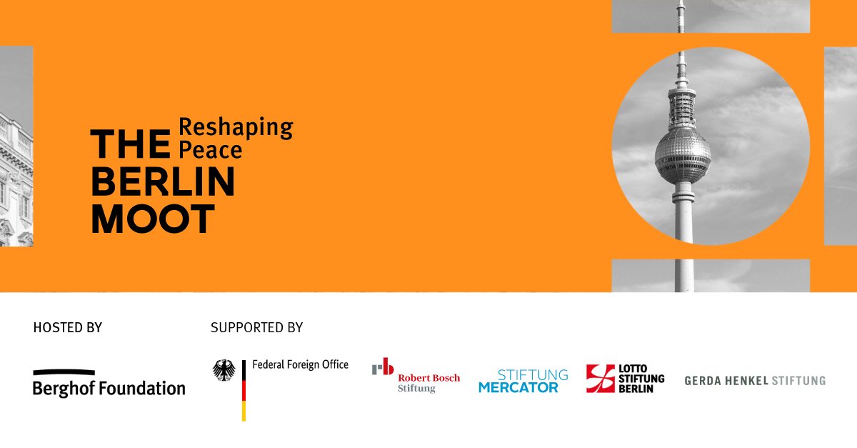 We’re excited to announce our speakers & programme for #TheBerlinMoot, our flagship peacemaking conference on 17 & 18 April 2024: brnw.ch/21wGxzI With huge thanks to @AA_stabilisiert, @BoschStiftung, @MercatorDE, @HenkelStiftung & LOTTO-Stiftung Berlin. #ReshapingPeace