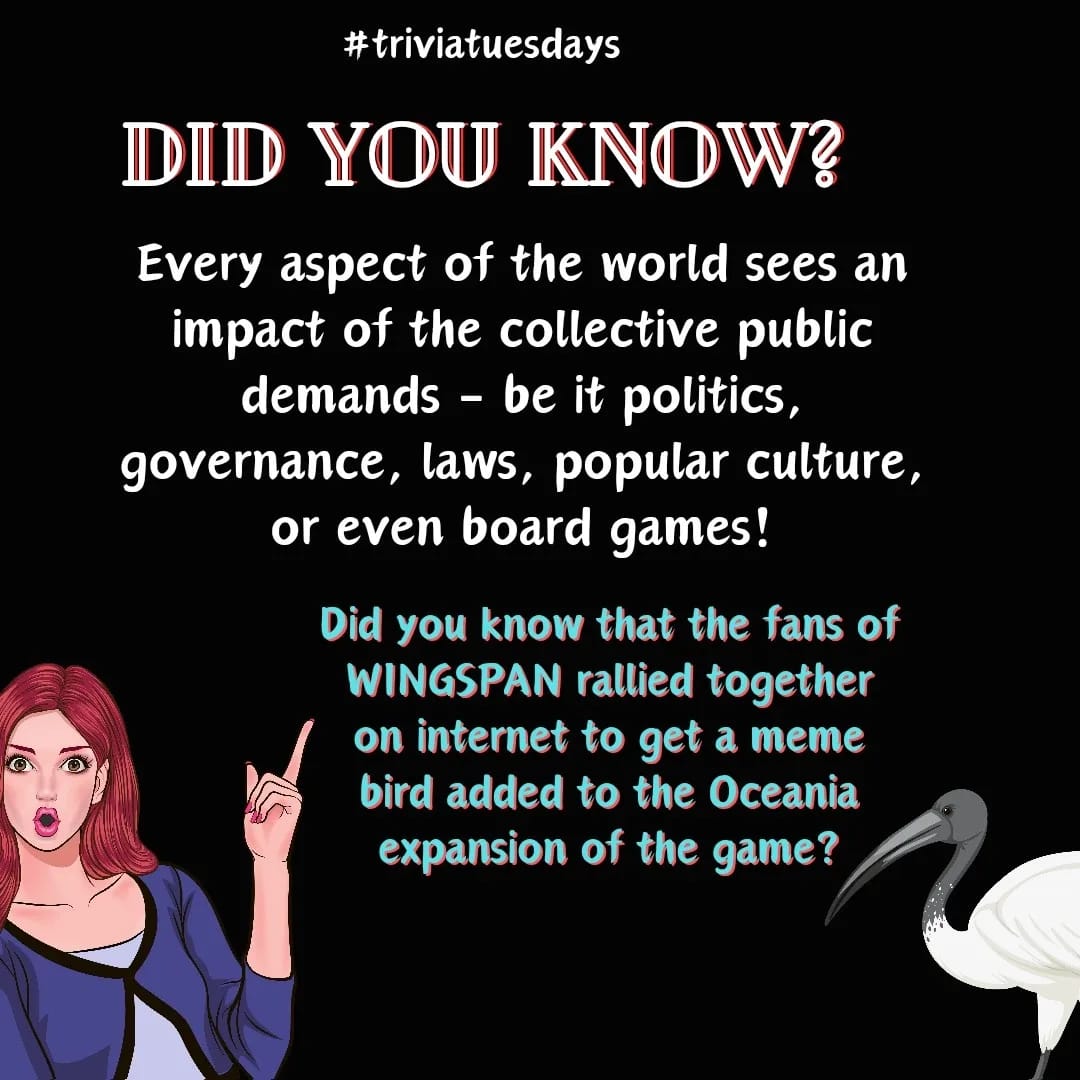 nowboardingcafe's tweet photo. What happens when public activism enters the board gaming community? You get awesome additions to amazing games.

Have you played Wingspan yet? https://t.co/Kh9HxMIjjf