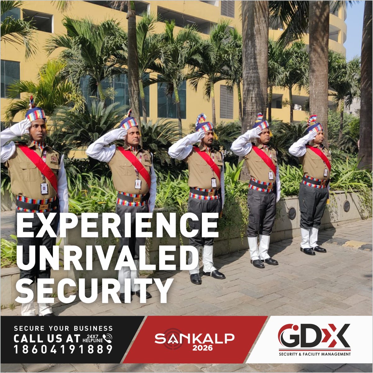 Security Solutions Tailored for Your Business
When security is non-negotiable for your business, trust the experts. Trust us!
Call us anytime at our 24x7 helpline: 18604191889
#BusinessSecurity #ContinuousTraining #24x7Support #Training
 #Sankalp2026 
#www.gdxgroup.in