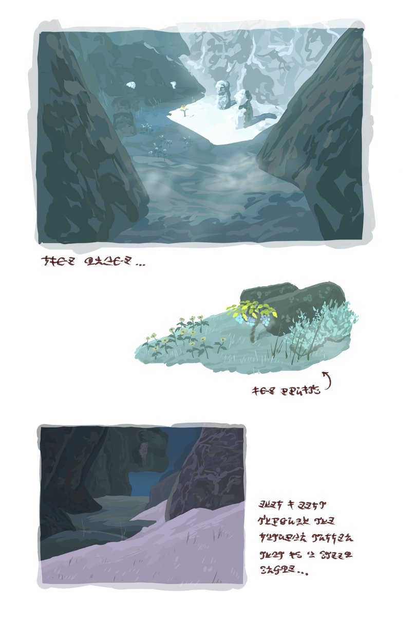 164/ヘブラ山探索 そうえいば初めて描くかな?冷気の実! #TotKnotebyOyu