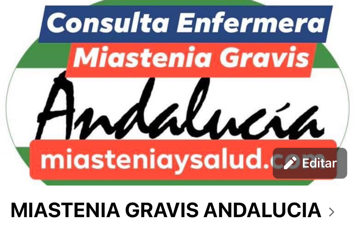 Búscanos en FACEBOOK y frena la 
#miasteniagravis 
@PacientSemergen @TodoPacientes @ffpaciente @semfyc @RarasReales @NoInvisibles @Federacion_ASEM  
@FEDER_ONG @PacienteActivo #miastenia @conectapaciente @pacienteseguro #enfermeria @fep_pacientes @los_pacientes @somos_pacientes