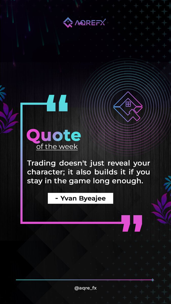 AqreFx's tweet photo. 💡 Quote of the Week💡
Trading isn't just a test of skill, it's a journey of self-discovery. Every market challenge is a chance to strengthen your resolve. Remember, persistence is key. 📈✨

#tradingquotes #selfdiscovery #marketchallenge #persistenceiskey https://t.co/R0RgoT8xiZ
