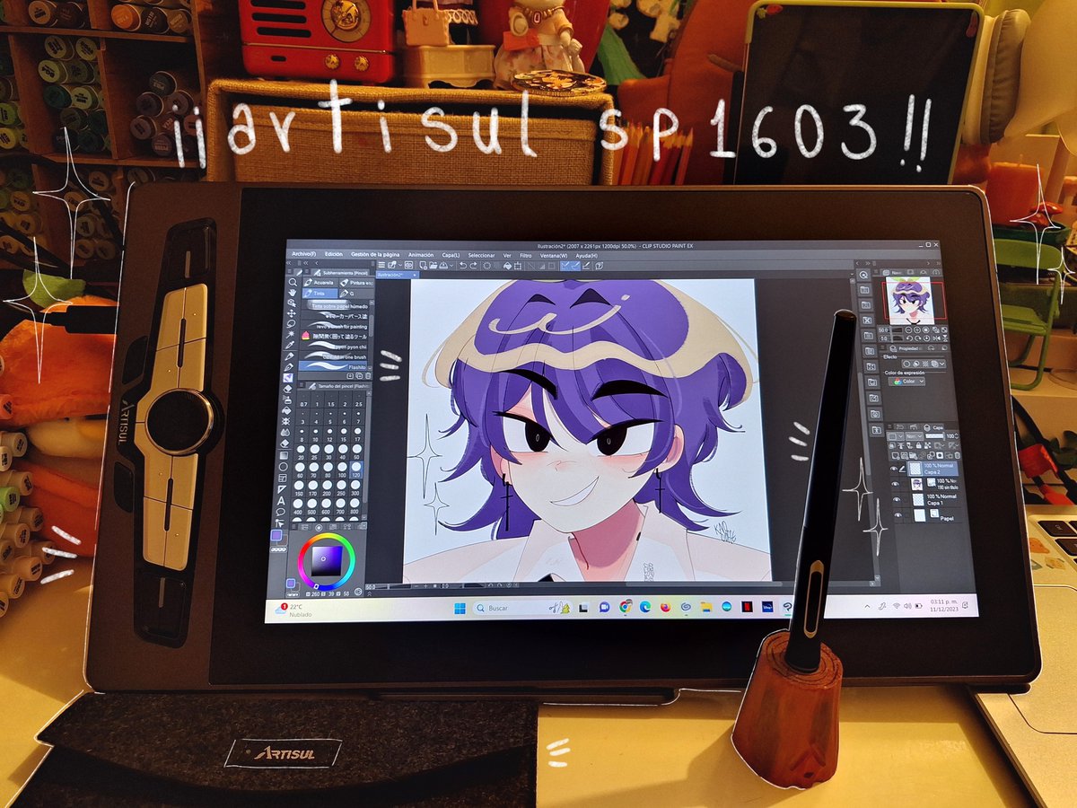 Artisul #SP1603 15.6 Inch Graphic Tablet
Digital Drawing Monitor Display 90% NTSC Color
Gamut 🤩🤩

‍‍🥳Artist:<a href="/Murasaki22194/">Kao</a>
😍Gear:#artisulsp1603
🔗Official link:artisul.com/PenDisplay/SP1…

#artisul_global #artisoul #illustration #digitalart #originalcharacter #artisulSP1603