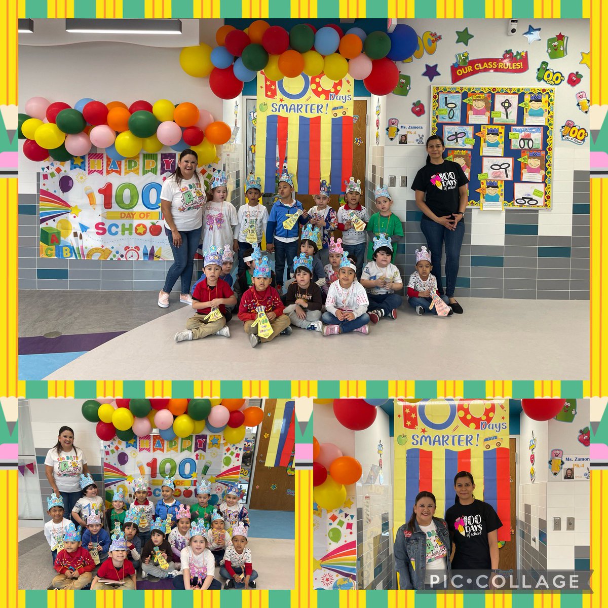 Happy 100th Day of School! My little Jackrabbits are 100 Days Smarter! 🤗🎉🎈🐰💙💛