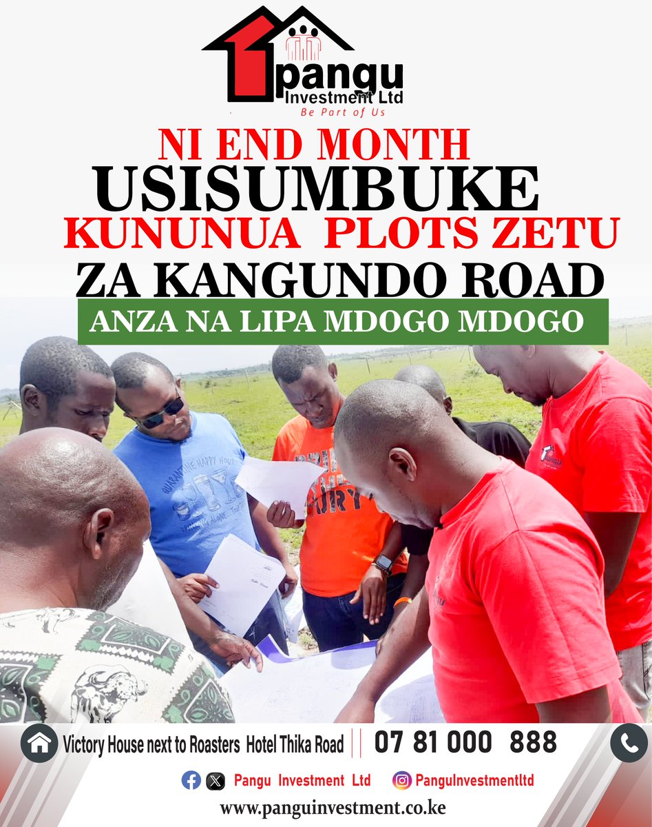 LtdPangu's tweet photo. SHAMBA NI TITLE
Jipange leo na anza na lipa mdogo mdogo ni our Kangundo Road Project.

For more information:
Visit our website : https://t.co/WEwui9twOs

Amrabat Morocco Hakimi Affordable Housing Arabs Olise De Zerbi Khalwale Justice4JaneMugoh #thicktrunktuesday Sabina Chege https://t.co/G5GFFk2P9L