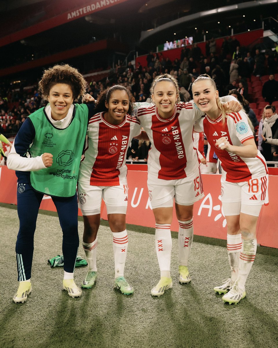 FLOWSPORTS (@flowsports) on Twitter photo Historical night. 100% win rate at home! <a href="/AjaxVrouwen/">Ajax Vrouwen</a> are through to the quarter-finals of the <a href="/UWCL/">UEFA Womenโs Champions League</a> ๐
#UWCL
(๐ธ: AFC AJAX) Historical night. 100% win rate at home! <a href="/AjaxVrouwen/">Ajax Vrouwen</a> are through to the quarter-finals of the <a href="/UWCL/">UEFA Womenโs Champions League</a> ๐
#UWCL
(๐ธ: AFC AJAX)