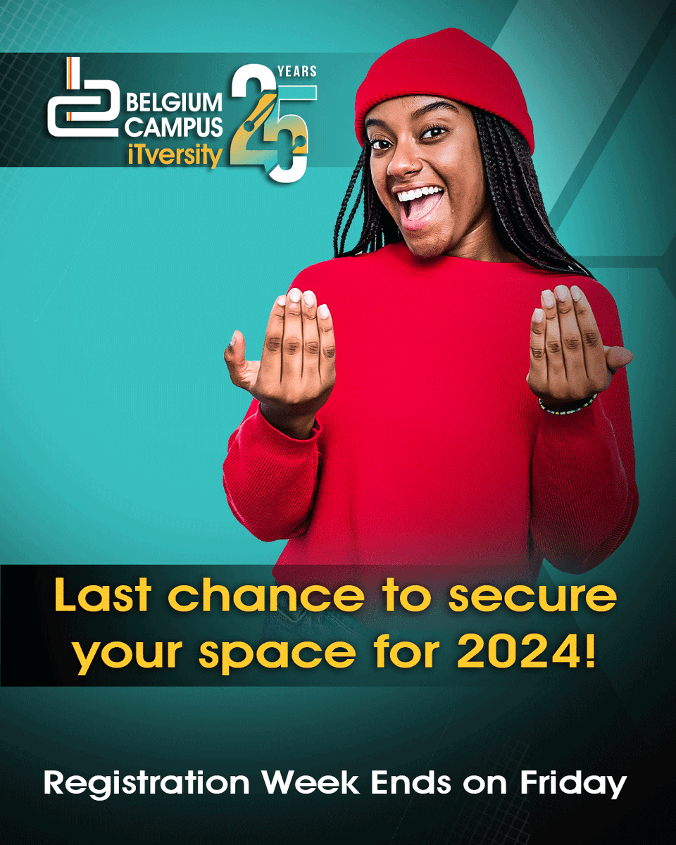 BelgiumCampus's tweet photo. We're halfway through our #RegistrationWeek! Don’t miss your chance to #study #IT with us in 2024.  Visit any of our campuses between 8am and 4pm and we will help you secure your space.  Learn more: https://t.co/U84XEum757