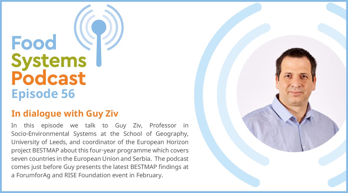 In our latest Food Systems podcast we talk to Guy Ziv, Professor in Socio-Environmental Systems at the School of Geography, University of Leeds, and coordinator of the European Horizon project BESTMAP about this four-year programme.
Listen now at forumforag.com/podcast