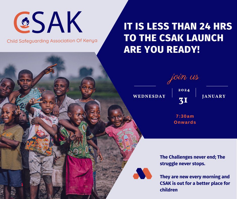 SisterLegal's tweet photo. Today Legal Sister as well as other Child focused associations attended the Child Safeguarding Association of Kenya Launch. The #CSAK goal is dedicated to safeguarding children from abuse through their pillars #engage #advocate #empower https://t.co/eHkBIV7HoM