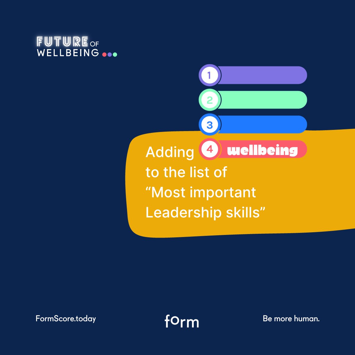 FormScore's tweet image. While many organizations have long-term plans for Finances, Operations, and Technology, few consider long-term plans for Human #Wellbeing within the organization.

It&apos;s time to start thinking about this through new lens. 

🎙️ tinyurl.com/4xfwjyep