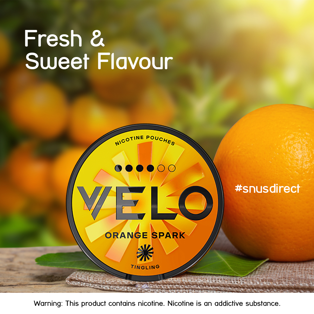 Unleash a burst of zest with VELO Orange Spark! 🍊💥 Savour the sweetness and embrace the tingle on your lips as this potent 10.9mg/pouch delight takes you on a flavour journey.