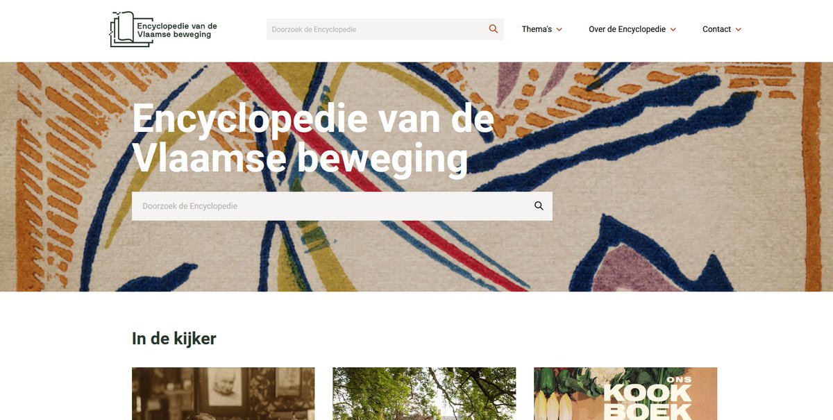 LeendertAcke's tweet photo. Deze week verscheen de derde, digitale editie van de Encyclopedie van de Vlaamse beweging. Ik leverde een kleine bijdrage met enkele nieuwe lemma's: geen gewichtige politici of literaire tijdschriften, maar onderwerpen waar je misschien minder snel aan dacht! https://t.co/RDlbXagXXw