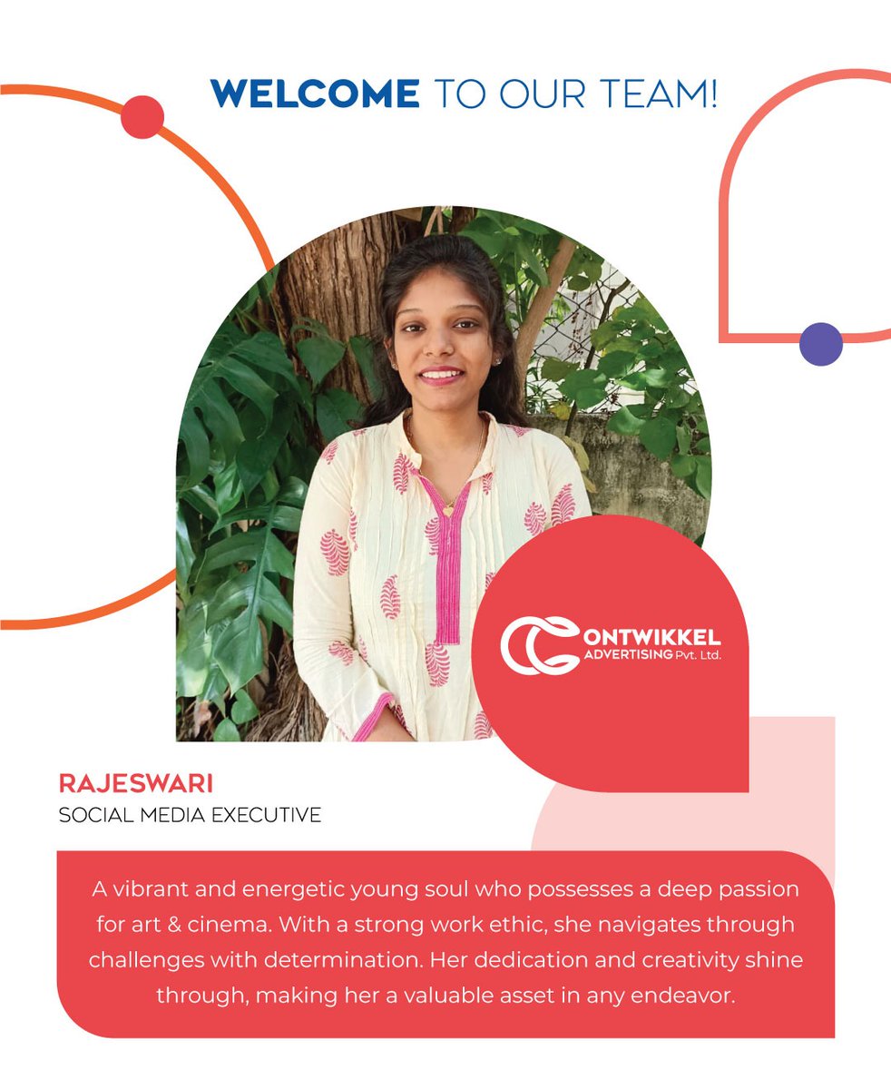 ontwikkelactive's tweet photo. Welcome Ont board, Rajeswari!

#WelcomeOntBoard #OntwikkelTeam #OntwikkelCorp #OntwikkelActive #marketingagency #Agency #socialmediaexecutive #instagram #facebook #twitter #LinkedIn https://t.co/74hp9mw4GP