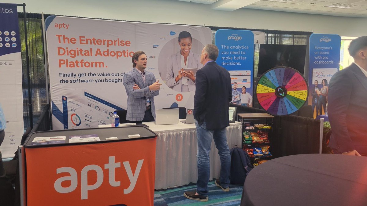 apty_ai's tweet photo. Join us at #OPEXWeek Miami 🌴☀️
📍Visit Booth #2 for Apty's digital adoption demos (10 AM) &amp; workshop on transformation success (11:10 AM). 🗓️
Meet experts Nick &amp; Heather. 👥
Learn how Apty drives software ROI &amp; provides value. Can't make it? Contact us or download our eBook! https://t.co/d4IzRt1Jun