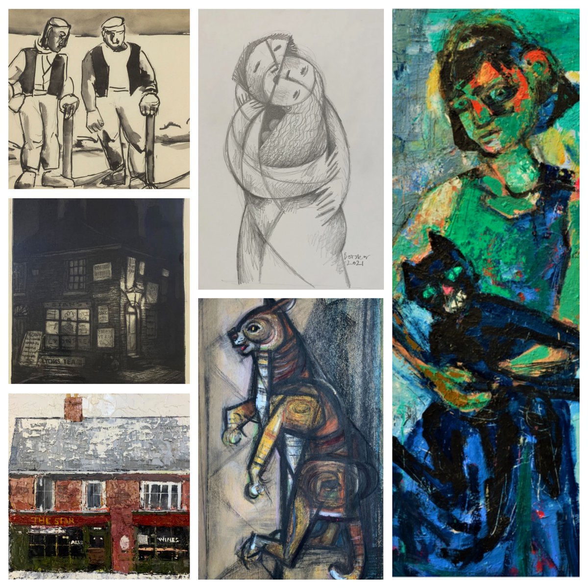 A very big thank you to our clients for making January such a buoyant month of sales. Some of our favorites from the numerous pictures that have found a new home are, clockwise:

Josef Herman - The Road Menders
<a href="/JiriBorsky/">Jiri Borsky</a> - Embrace
<a href="/AnthonyYatesRBA/">Anthony Yates</a> - Girl with Struggling Cat