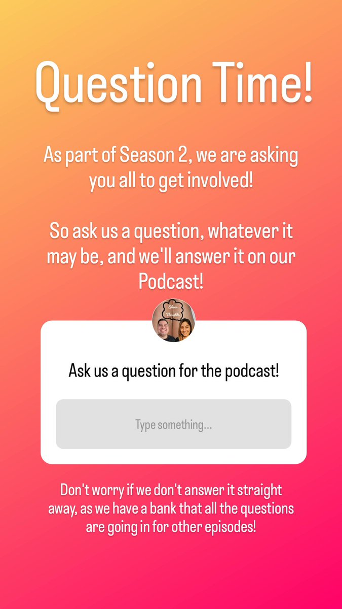 Question Time!

Are there any questions you would like to ask us to answer on our coming podcasts?

Pop them below / DM us and we'll be sure to add them to the bank 😁🙌🏽