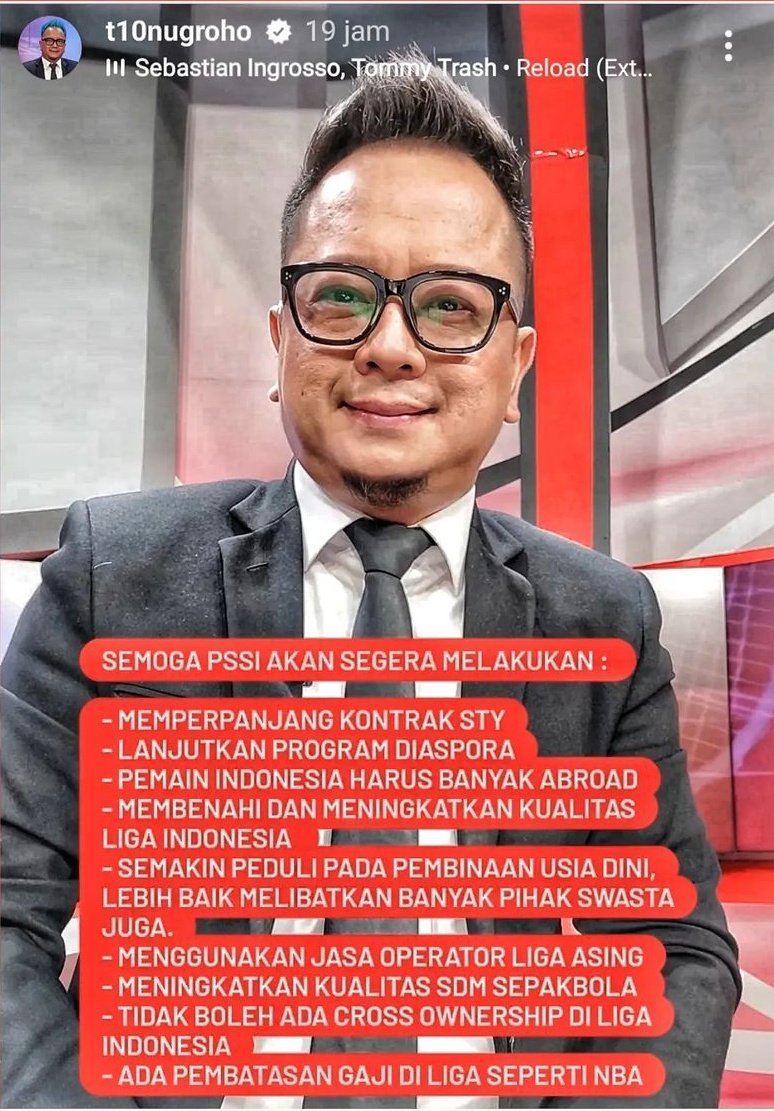 Harapan bung Tio Nugroho untuk PSSI