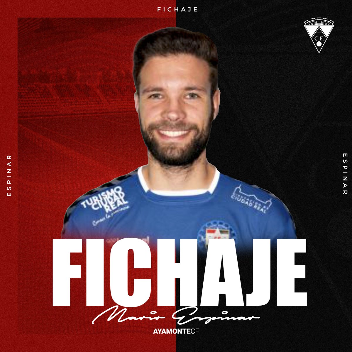 ayamonte_cf's tweet photo. 📢 COMUNICADO OFICIAL | Mario Espinar nuevo fichaje del #AyamonteCF.

😍Jugador lateral izquierdo experimentado en Terdera RFEF.

😍¡Bienvenido al Ayamonte CF! https://t.co/6T7bVYfVSN