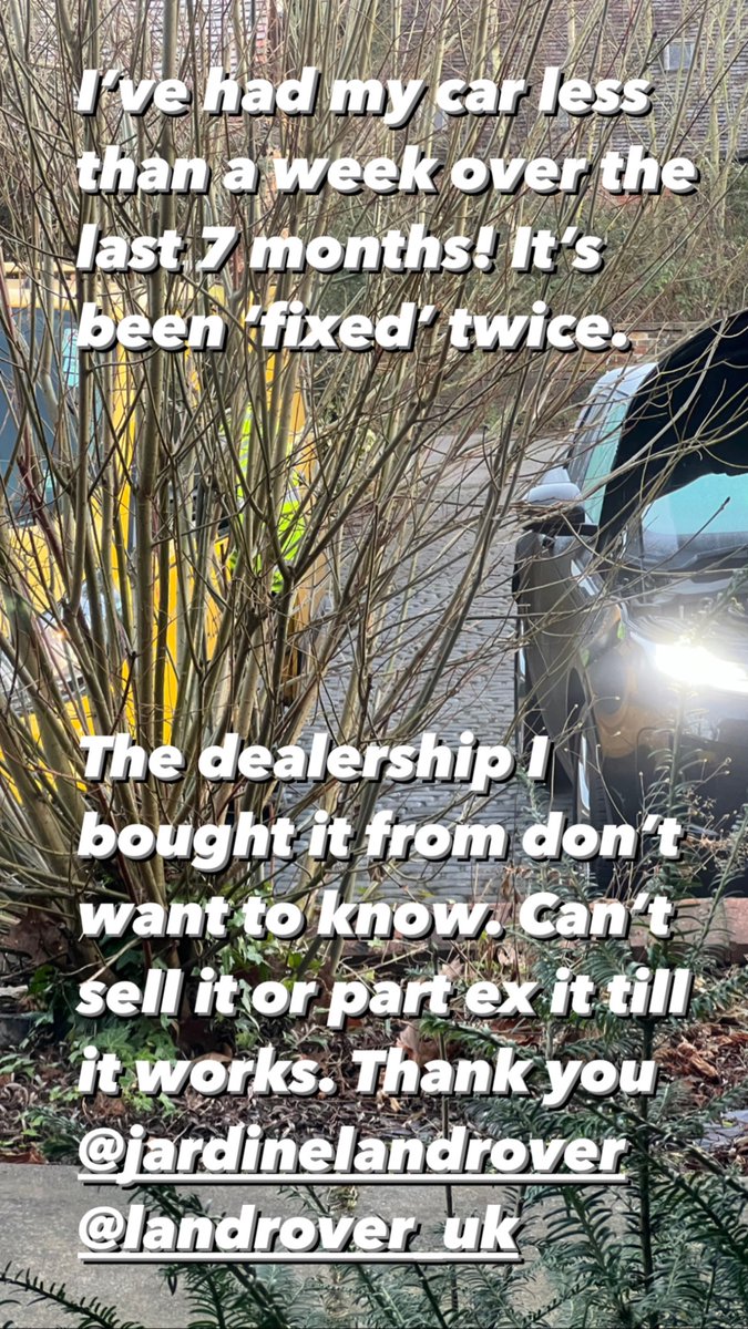 ruthmodel's tweet photo. @jardinemotorsuk @LandRover_UK worst car ever worst customer service ever! https://t.co/780xHRxx19