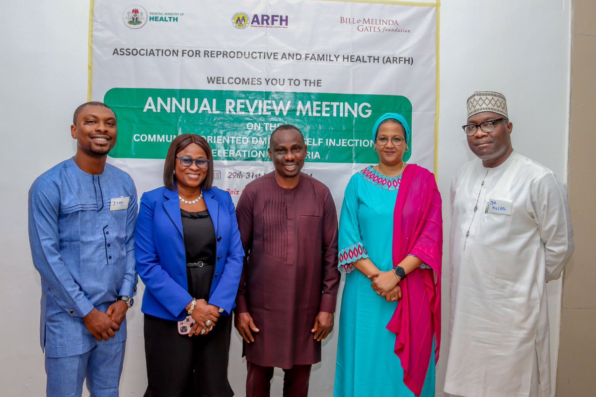 ARFHng's tweet photo. Attendees included Dr. @kehinde_osinowo @ARFHng  CEO, Dignitaries from the Federal Ministry of Health, project staff, Miranda Buba In-Country Lead from John Snow, Inc JSI, and Olajimi Latunji, who presented on improving data management for self-injection in Nigeria. https://t.co/1qDRy9fWgb