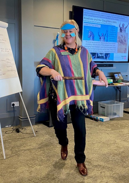 lancsliteracy's tweet image. What a fun day we had yesterday for our Talk 3 programme based on Ancient Rome. We even had a special visit from a certain warrior Queen! #boudicca #talk3 #makelearningfun
