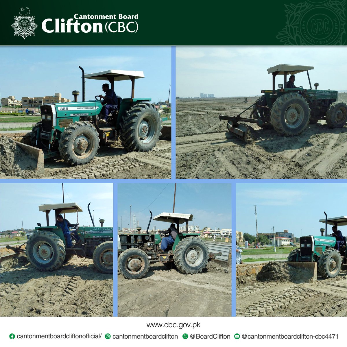 BoardClifton's tweet photo. The CBC team is working on levelling the sand to enhance the beauty of the environment.
#CBC #cantonment #publicservice #sandlevelling #OurBeautifulCantts #TaxAtWork #TaxesRunCities #CBsAreBestLocalGovernment https://t.co/V3tPgQBYTP