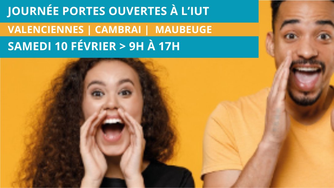 📣 Journée Portes Ouvertes de l'#IUT ! 📆 10-02-24 : découvrez nos formations & équipements sur les campus de #Valenciennes (Mont Houy & Tertiales) #Cambrai #Maubeuge. 🔶 Programme des visites & conférences : uphf.fr/sites/default/… ℹ️ uphf.fr/iut/actualites… #JPO #jpo2024 #uphf