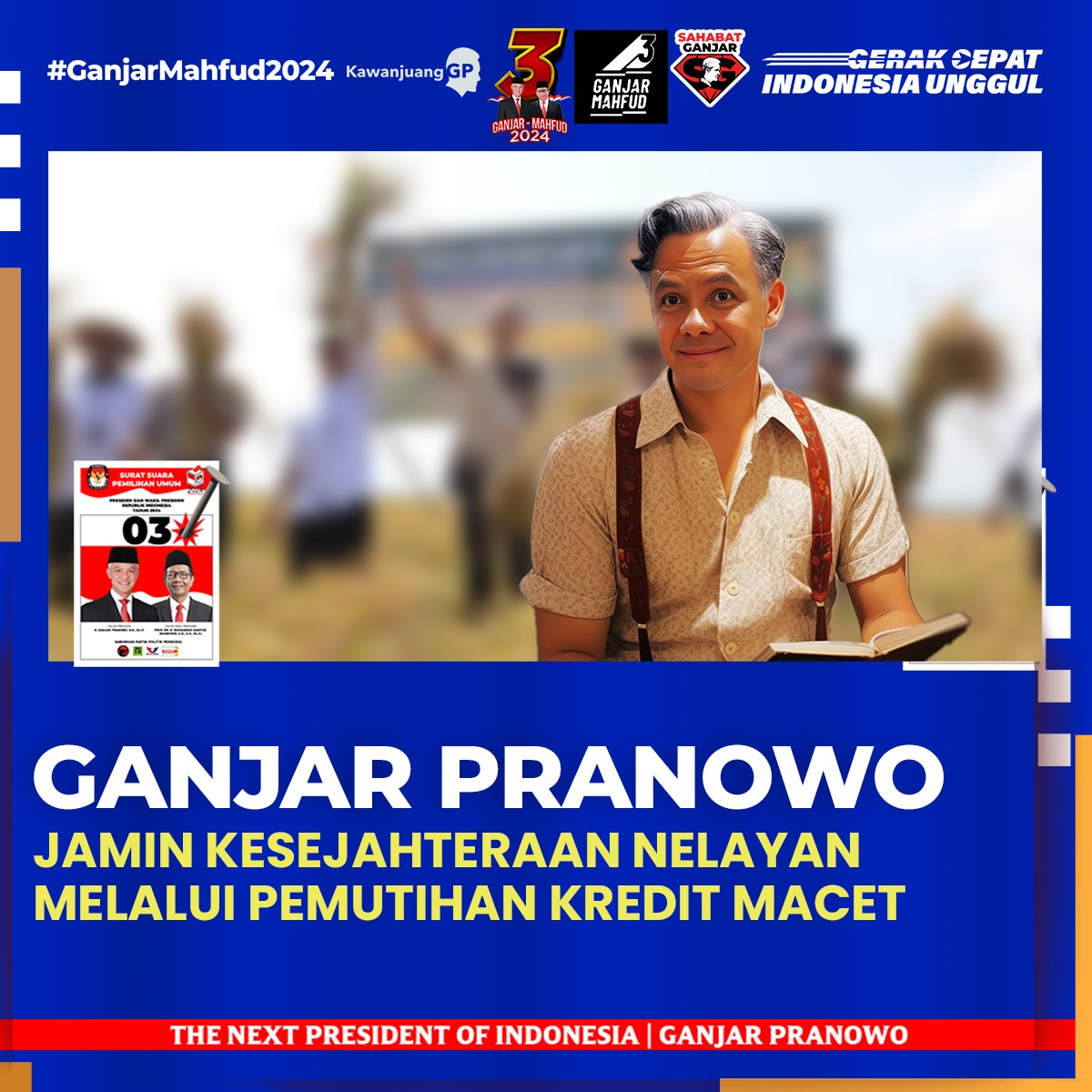 NoviRoose's tweet photo. Ganajr jamin kesejahteraan Nelayan melalui pemutihan kredit macet.
.
#GanjarCiptakanKeadilan https://t.co/PaFOY8yjE7