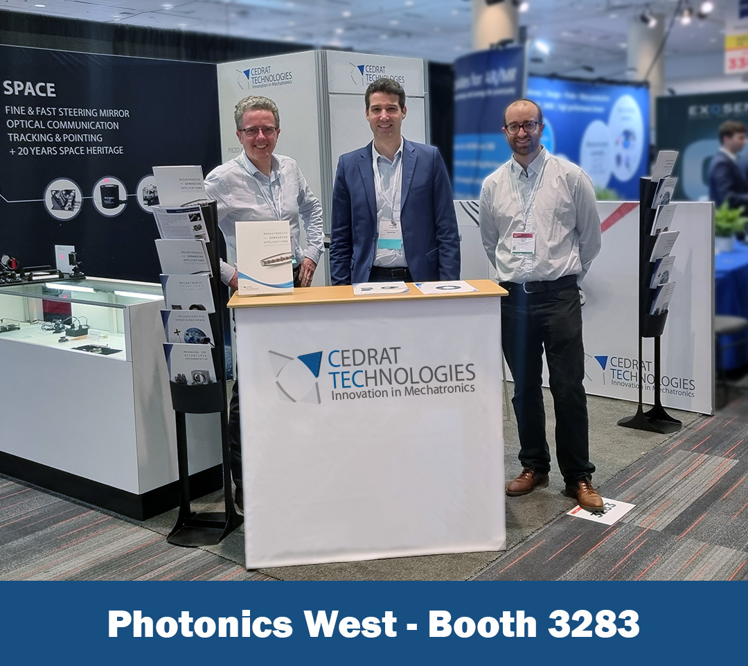 CedraTec's tweet image. The #PhotonicsWest exhibition is in full swing! Our team looks forward to seeing you at our stand 3283 🤗!
 #opticalinstruments #cameras #telescopes #electroopticsystems #satellites #spacecrafts #optics #electronics #faststeeringmirrors #tiptiltplatforms #photonics #newspace