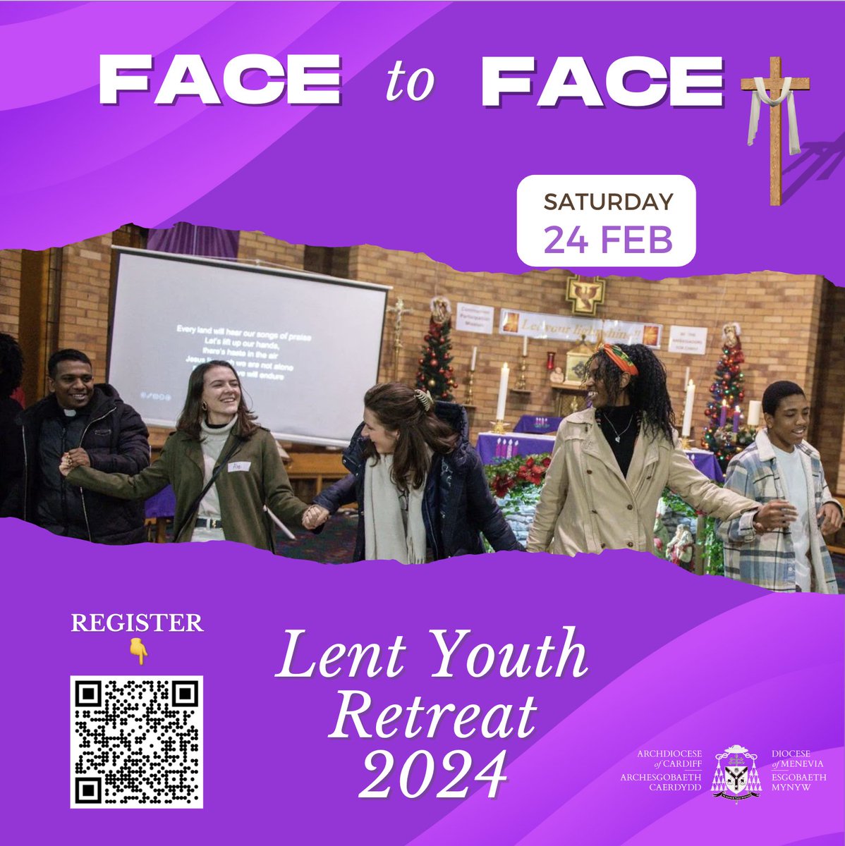 So, we've finalised a day for our next Youth Retreat. It will be Saturday 24th February. 🟣 Talks and discussions 🟣 Prayer, Mass and Adoration 🟣 Meet new friends 🟣 Choir 🟣 Good food 🟣 Fun Click the link to book 👇