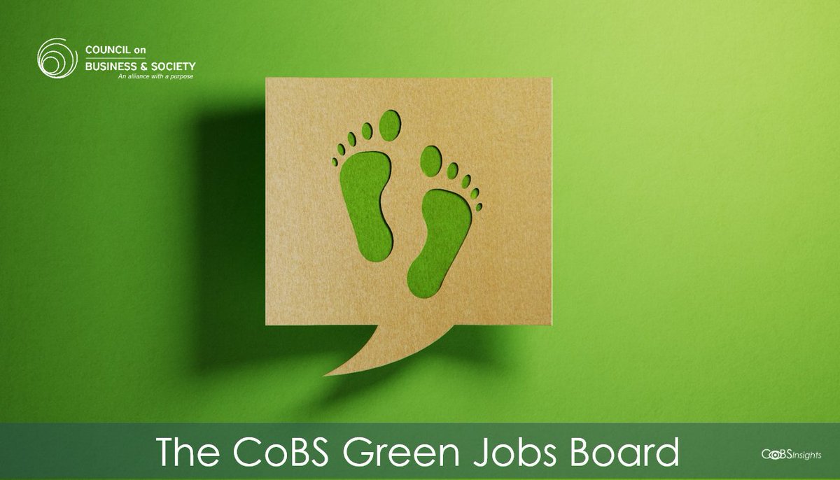 Some footprints are worth leaving! Take a walk to the CoBS Green Jobs Board for February 2024 &amp; discover tons of #Sustainability #CSR &amp; #ESG openings – from #internships, graduate #Jobs, entry, early and mid-senior #Careers opportunities on 6 continents > tinyurl.com/22yx6y9x