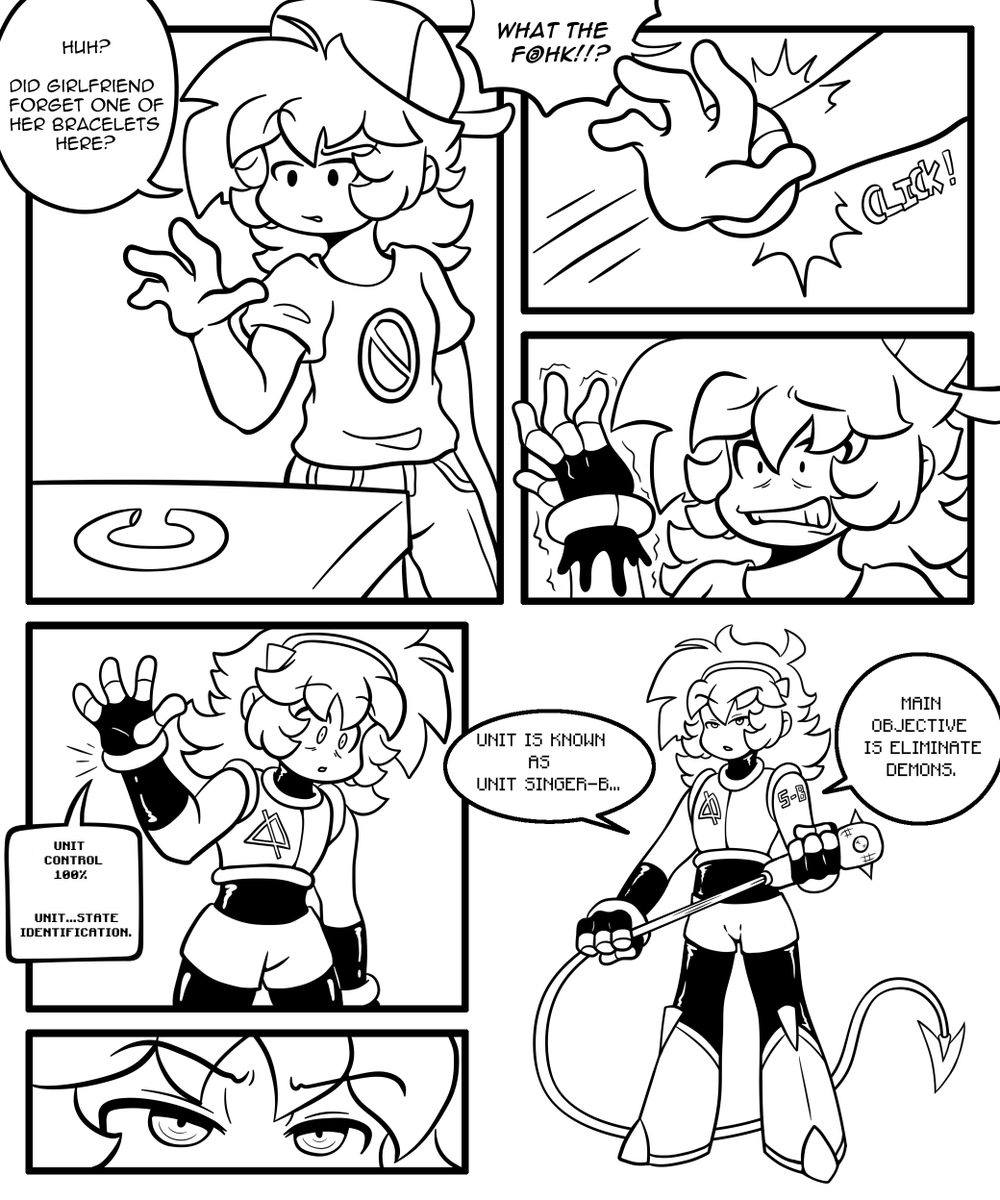 Back to making comics again! Woo! 

Enjoy Boyfriend being brainwashed by a mysterious company planning to eliminate the Dearest family. 

#fridaynightfunkin #FNF #fnfbf #Brainwashing #mindcontrol #Hypnosis