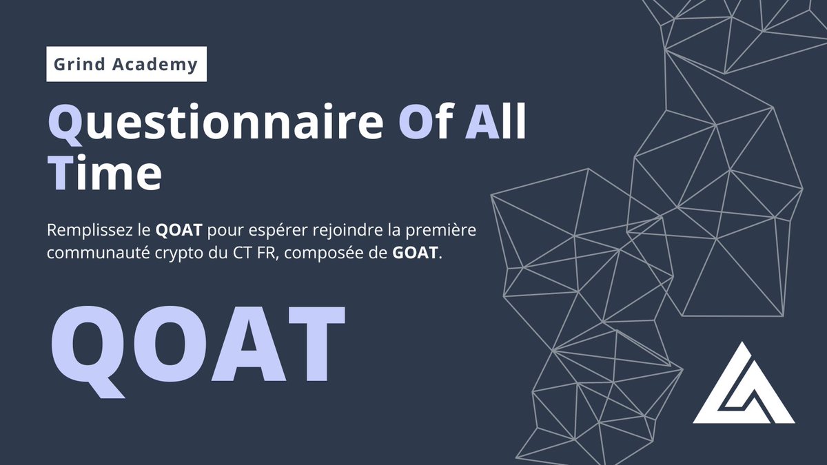 🚨 Après le GOAT et le POAT sur le CT FR, voici le 𝐐𝐎𝐀𝐓, 𝐐uestionnaire 𝐎f 𝐀ll 𝐓ime ! 🚨

⚠️ 𝑂𝑛 𝑎 𝑑𝑢𝑟𝑐𝑖 𝑙𝑒𝑠 𝑐𝑟𝑖𝑡𝑒̀𝑟𝑒𝑠 𝑑'𝑒𝑛𝑡𝑟𝑒́𝑒 : on recherche des membres de 𝐪𝐮𝐚𝐥𝐢𝐭𝐞́, investis,... Soyez affamés 🍴