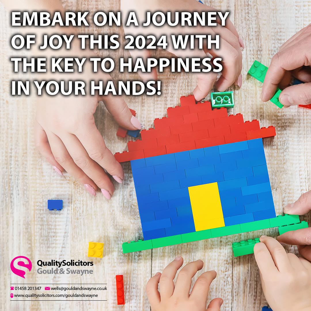 Embark on a journey of joy this 2024 with the key to happiness in your hands! 🚪🌈 Our expert conveyancing services ensure a stress-free path to your dream home. Let's make it happen together: qualitysolicitors.com/gouldandswayne…

#KeyToHappiness2024 #HomeJourney