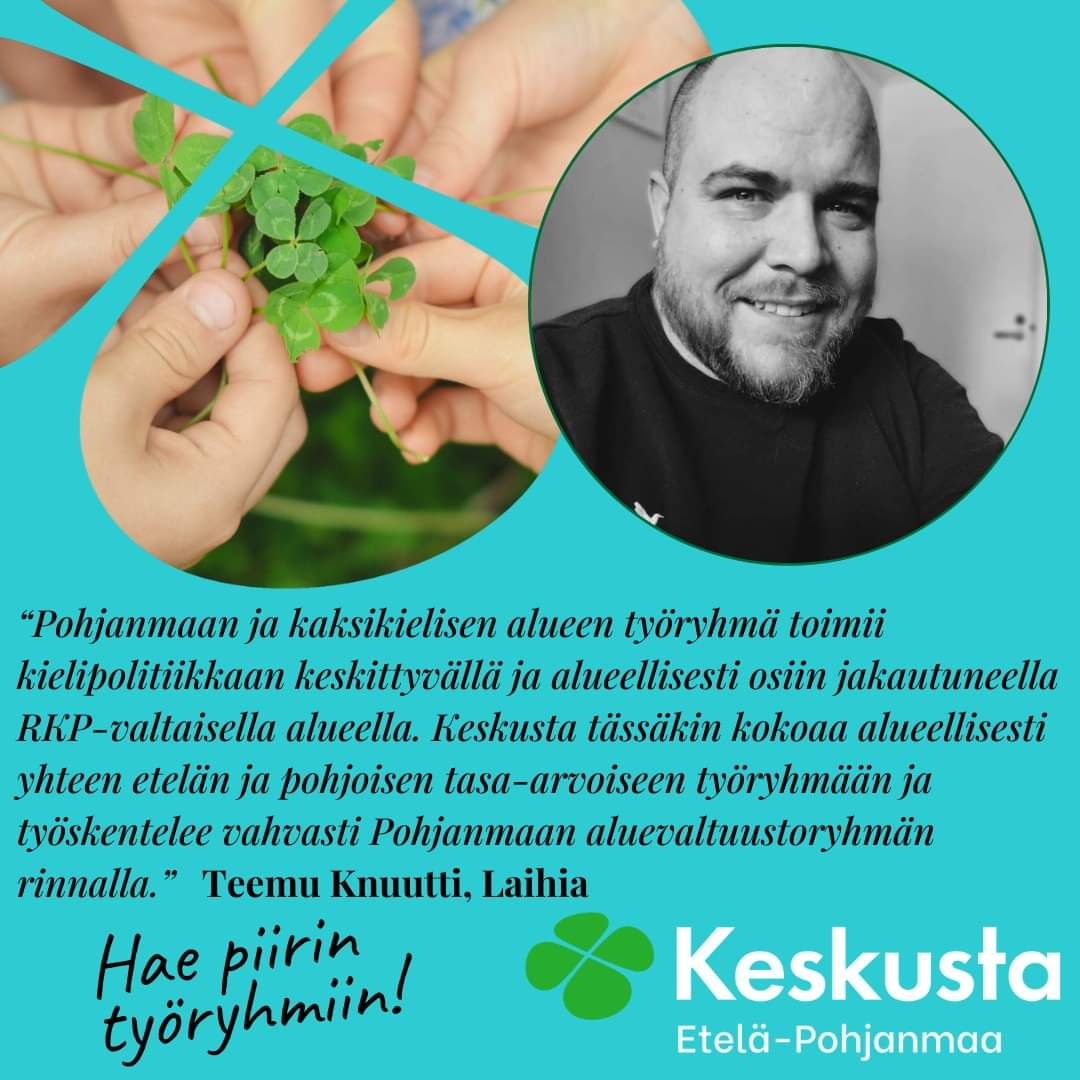 EPKeskusta's tweet photo. Haut @EPKeskusta työryhmiin on auki.
Työryhmät 🍀
•    Poliittinen työryhmä
•    Järjestöllinen työryhmä
•    Varainhankintatyöryhmä
•    Pohjanmaan ja kaksikielisen alueen työryhmä 

Kerro kiinnostuksesi työryhmään 10.2. mennessä.
https://t.co/G08ddcRrGk https://t.co/QtpzZjEznY