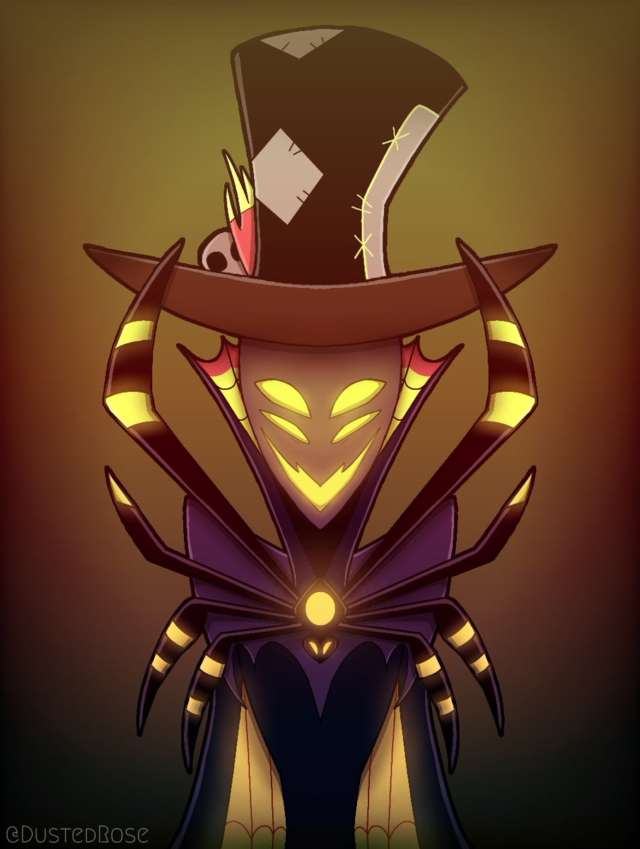 Dustedrose's tweet photo. Zestial from Hazbin Hotel 🕸️

I couldn't decide which version I like more, so here's both. 

#HazbinHotel https://t.co/Isb1EBeB12