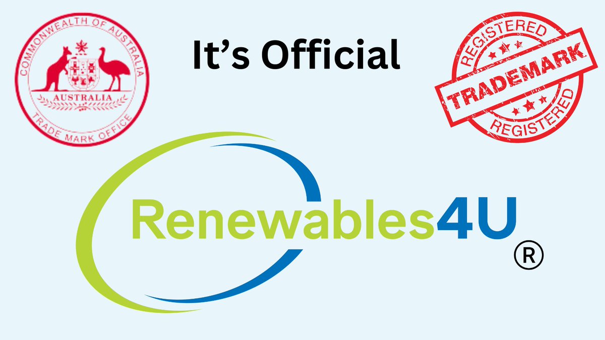 🌟 Exciting News! 🌟 Renewables4U is now an officially registered trademark! 🚀✨ Our commitment to renewable energy and unparalleled service is now officially recognised. 🌞 💚 Thank you for being part of our journey towards a sustainable future. 🌐🍃 #Renewables4U…