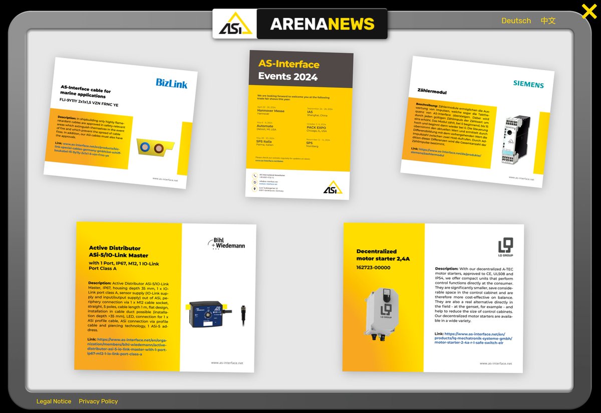 ASInterface's tweet image. At the end of 2023, we had over 12,000 visitors in the AS-Interface Arena. 
Have you ever been to our virtual Arena?
Optimize your automation processes, increase efficiency and reduce costs with AS-Interface. Visit our Arena to find out more: arena.as-interface.net/en#

#ASi #ASi5