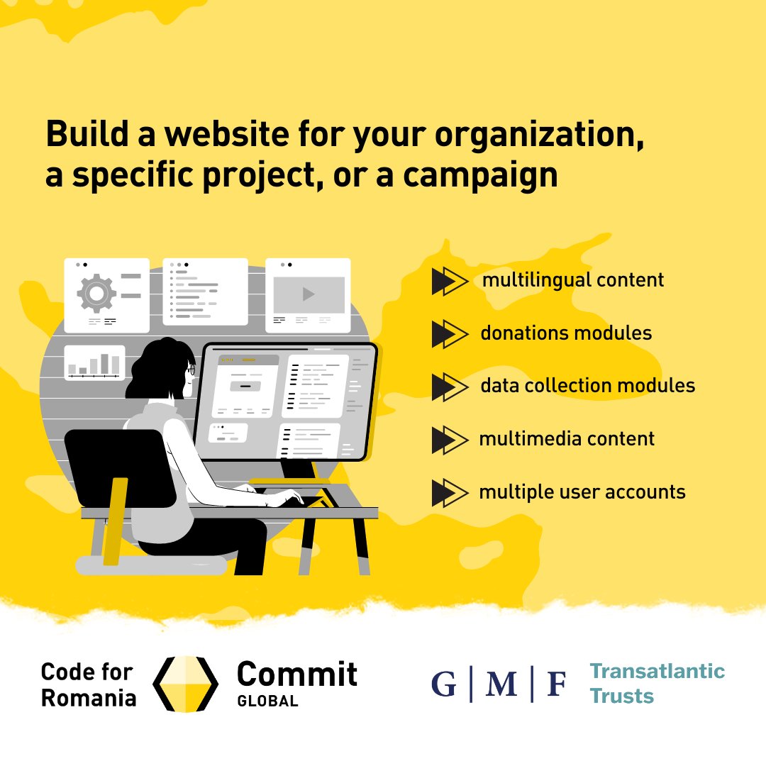 Commit Global (@commitglobalorg) on Twitter photo We continue the deployment of ๐ช๐ฒ๐ฏ๐๐ถ๐๐ฒ ๐๐ฎ๐ฐ๐๐ผ๐ฟ๐: ๐ก๐๐ข!
The user-friendly free website builder spreads in ๐ฒ๐ฉ & ๐ฌ๐ช covering a wide range of needs: accessibility, security, donations, etc.
Sign up! commitglobal.org/en/website-facโฆ
#CivicTech #MadeInRomania We continue the deployment of ๐ช๐ฒ๐ฏ๐๐ถ๐๐ฒ ๐๐ฎ๐ฐ๐๐ผ๐ฟ๐: ๐ก๐๐ข!
The user-friendly free website builder spreads in ๐ฒ๐ฉ & ๐ฌ๐ช covering a wide range of needs: accessibility, security, donations, etc.
Sign up! commitglobal.org/en/website-facโฆ
#CivicTech #MadeInRomania