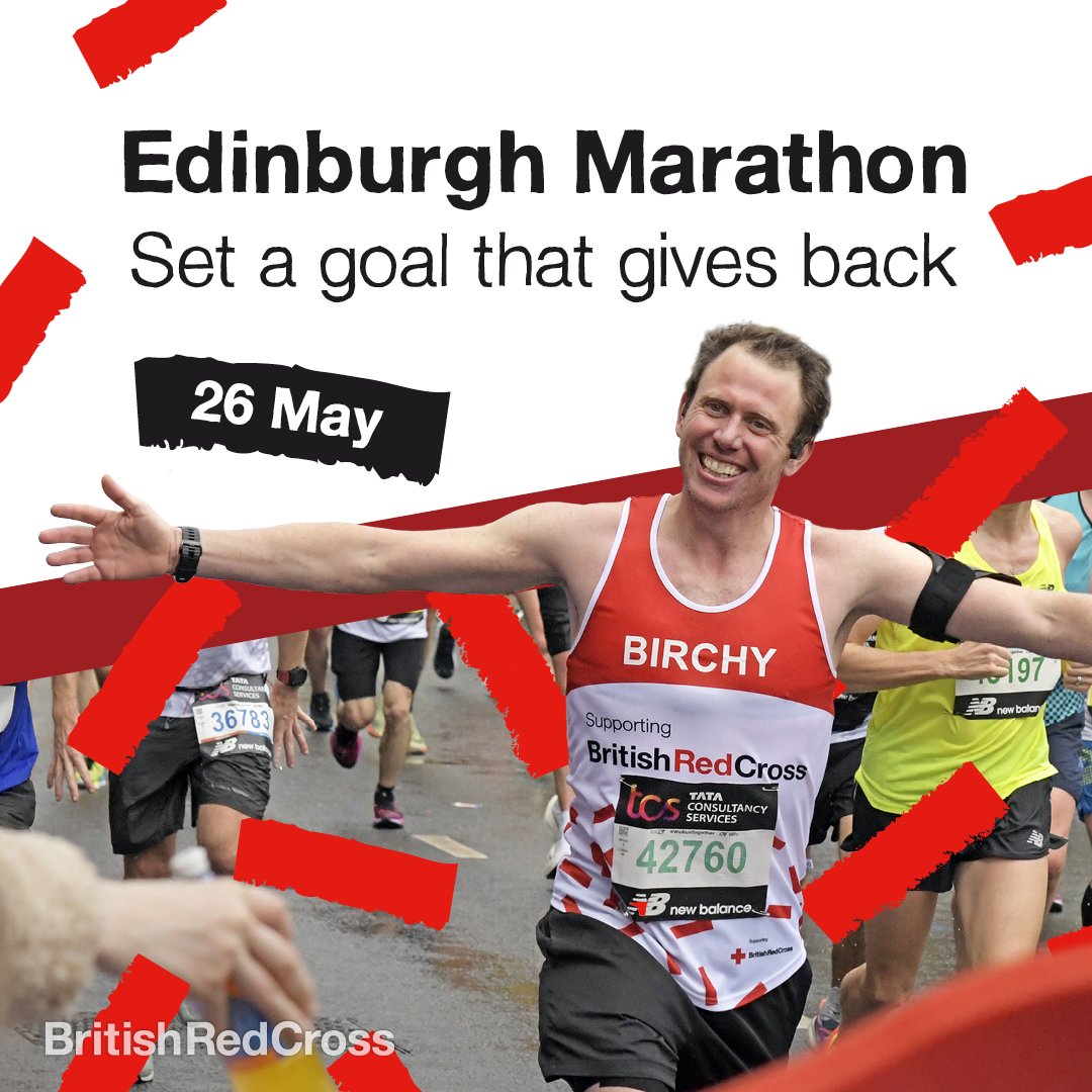 Join #TeamRedCross at Scotland’s biggest running festival, the Edinburgh Marathon Festival 

🏖️ May Bank Hol (25/26 May)
🏰 Beautiful routes
❤️ Raise money for the British Red Cross 

Charity entries are now the only way to join so join us now: redcross.org.uk/get-involved/f…