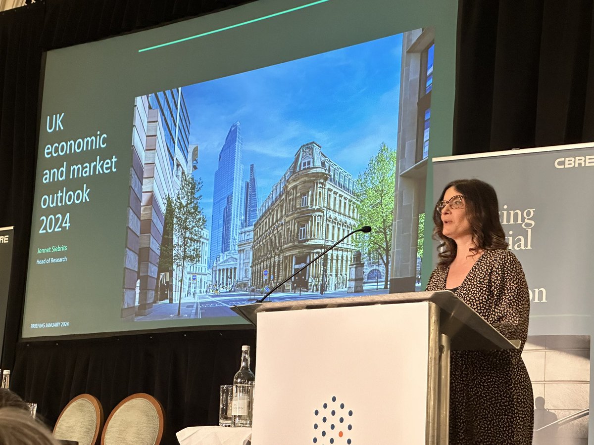 Jennet Siebrits of <a href="/CBRE_UK/">CBRE UK</a> opens our 1st breakfast of 2024 with a look at the UK economic and market outlook for the year.